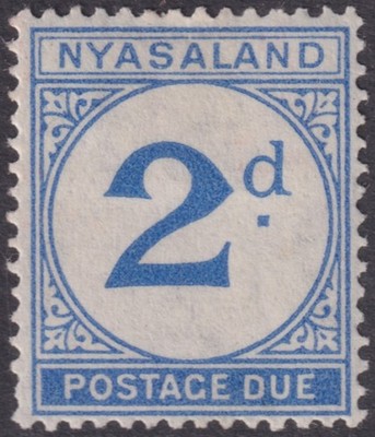 nyasaland-1950-2d-ultramarine-postage-due