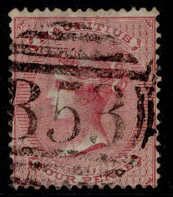 mauritius-qv-sg62-4d-rose-used-wmk-cc