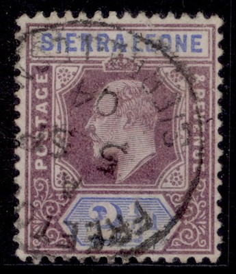 sierra-leone-edvii-sg77-2d-dull-purple-ultramarine-fine-used-cat-10-cds