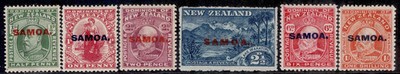 samoa-gv-sg115-121-1914-15-complete-set-m-mint-cat-25