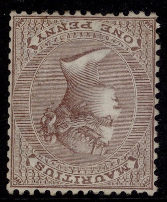mauritius-qv-sg56w-1d-purple-brown-m-mint-cat-100-wmk-inverted