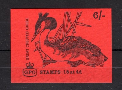 6-great-crested-grebe-booklet-cover-proof-on-orange-red-card