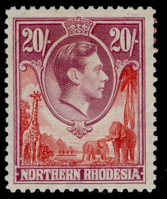 northern-rhodesia-gvi-sg45-20s-carmine-red-rose-purple-m-mint-cat-70