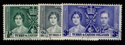 turks-caicos-gvi-sg191-193-1937-coronation-set-fine-used