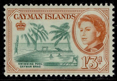 cayman-islands-qeii-sg175-1s-3d-bluish-green-orange-brown-nh-mint