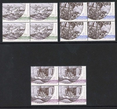 australia-sg2813-5-2007-historic-shipwrecks-sets-in-blocks-of-4-u-m