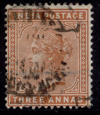 india-qv-sg94-3a-brown-orange-fine-used