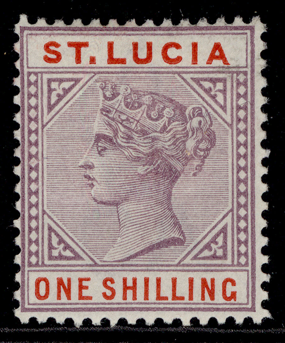 st-lucia-qv-sg50-1s-dull-mauve-red-lh-mint-cat-15