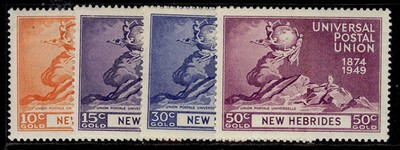 new-hebrides-gvi-sg64-67-1949-anniversary-of-upu-set-lh-mint