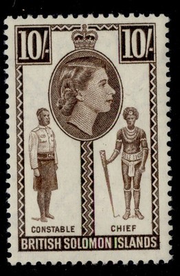 british-solomon-islands-qeii-sg95-10s-sepia-m-mint-cat-35