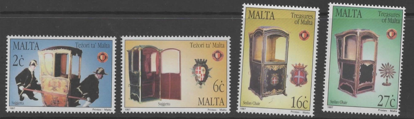 malta-sg1042-5-1997-tresutres-of-malta-sedan-chairs-mnh