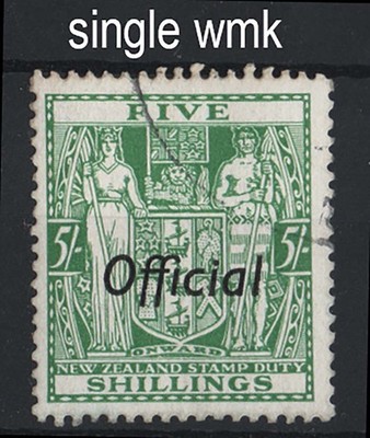 new-zealand-1936-5s-green-single-wmk-official-perf-14-sgo119-vfu-c75