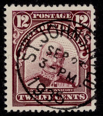 canada-newfoundland-gv-sg126-12c-plum-very-fine-used-cat-55-cds