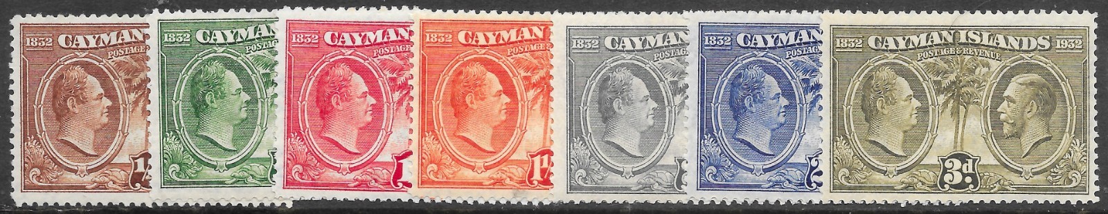 cayman-islands-sg84-90-1932-centenary-set-to-3d-mtd-mint