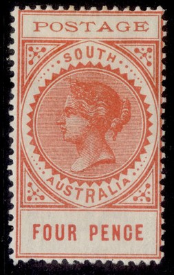 australia-south-australia-edvii-sg269-4d-red-orange-m-mint-cat-40