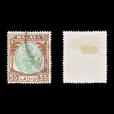 9379-perak-sg148-5-brown-green-1950-sc-119-mi101-used-c32