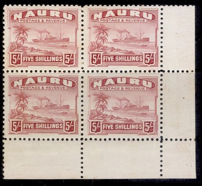 nauru-gv-sg38a-5s-claret-nh-mint-cat-260-marginal-block-x4