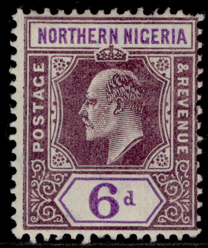 northern-nigeria-edvii-sg25-6d-dull-purple-violet-m-mint-cat-27
