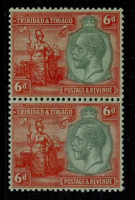 trinidad-tobago-gv-sg226-6d-green-red-emerald-nh-mint-pair