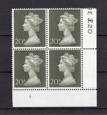 20p-machin-unmounted-mint-plate-4-block