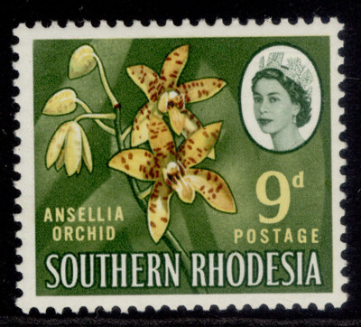 southern-rhodesia-qeii-sg98-9d-red-brown-yellow-olive-green-m-mint