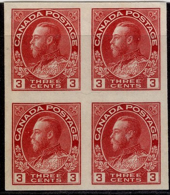 canada-gv-sg261-3c-carmine-lh-mint-cat-64-block-x4