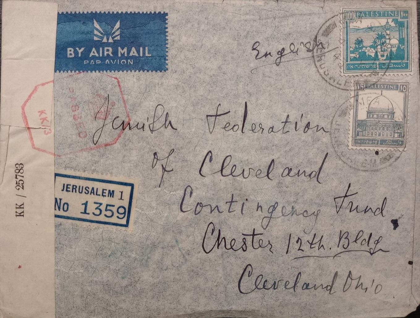 palestine-cover-1943-jerusalem-to-usa-registered-censored-backstamps-115-mils