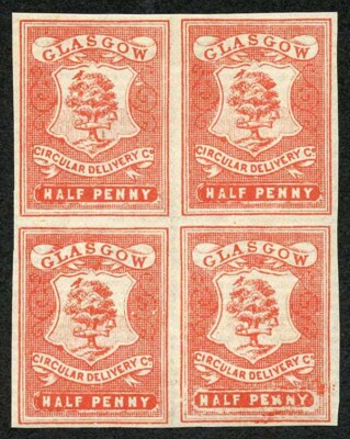 cd21-1-2d-dull-scarlet-glasgow-circular-delivery-block-4-unmounted-mint