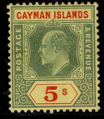 cayman-islands-edvii-sg32-5s-green-red-yellow-m-mint-cat-42
