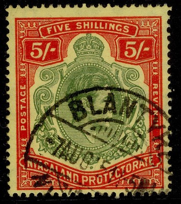 nyasaland-gvi-sg141a-5s-green-red-pale-yellow-fine-used-cat-160