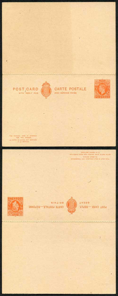 cp101b-kgvi-2d-orange-foreign-reply-card-on-buff-card-mint-rouletted