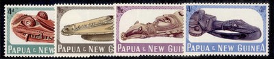 australia-papua-new-guinea-qeii-sg72-75-1965-canoe-prows-set-nh-mint
