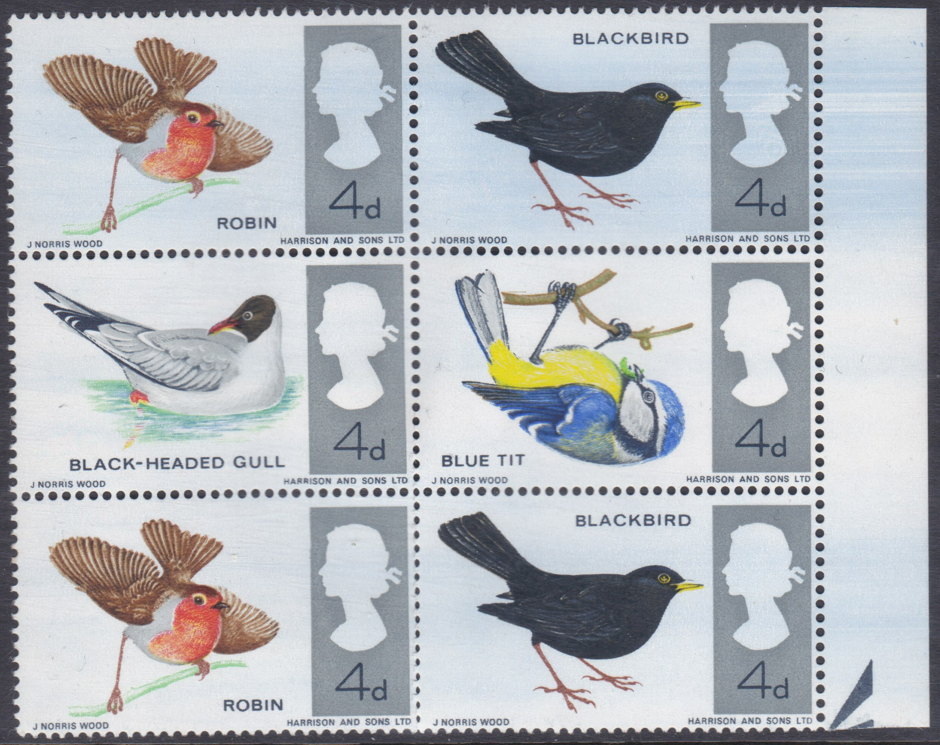 qeii-gb-sg696-699-1966-birds-dr-blade-flaw-unmounted-mint