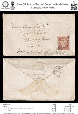 6071-gb-scarce-turned-cover-with-1d-c10-on-a-prepaid-cover-used