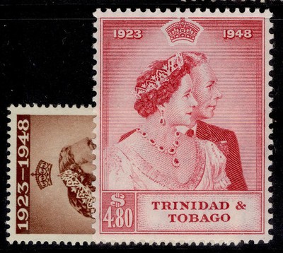 trinidad-tobago-gvi-sg259-260-1948-royal-silver-wedding-set-nh-mint-cat-30