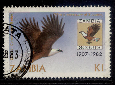 zambia-qeii-sg368-1984-1k-african-conservation-badge-fine-used