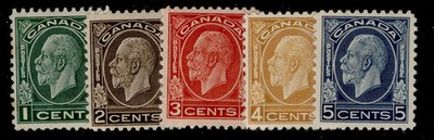 canada-gv-sg319-323-1932-33-short-set-to-5c-m-mint-cat-57