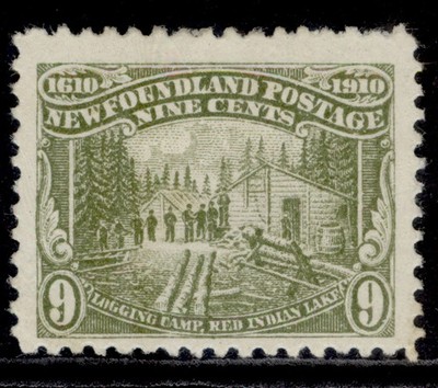 canada-newfoundland-gv-sg102-9c-olive-green-m-mint-cat-75