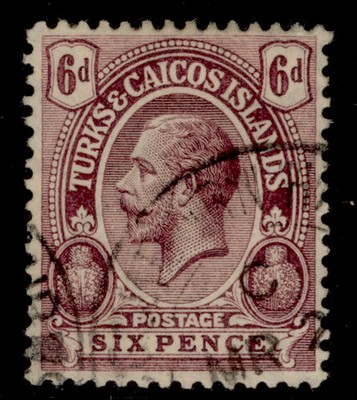 turks-caicos-islands-gv-sg160-6d-purple-fine-used-cat-75