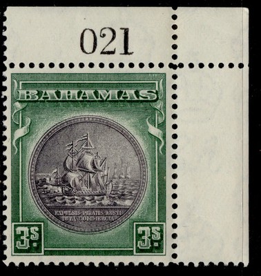 bahamas-gv-sg132-3s-slate-purple-myrtle-green-nh-mint-cv-40-sheet-no-marginal