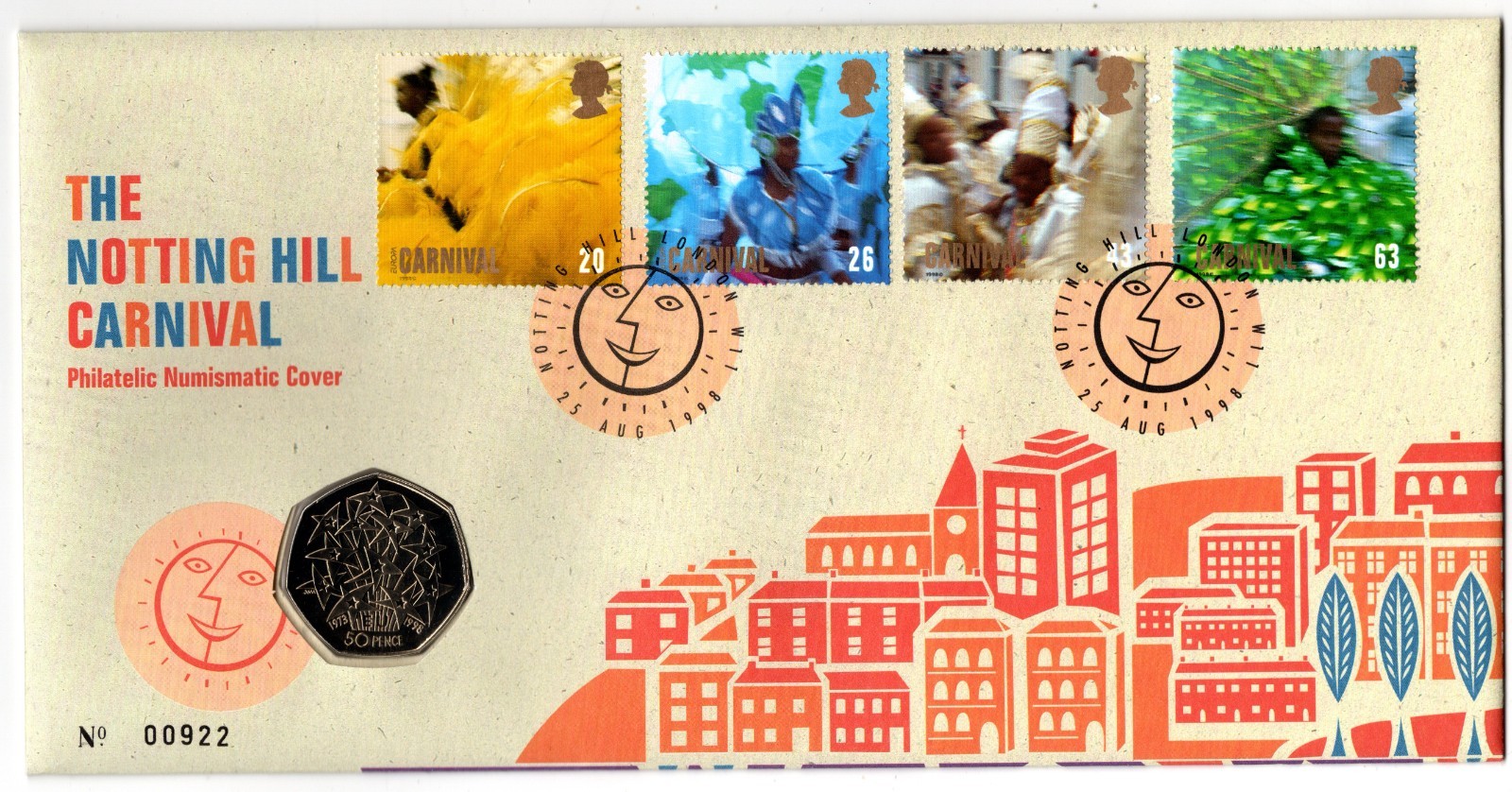 1998-royal-mail-notting-hill-carnival-50p-coin-first-day-cover-bunc-no-00922-f