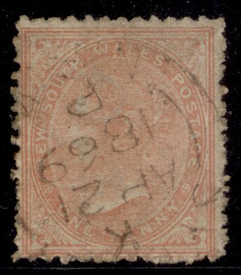 australia-new-south-wales-qv-sg197-1d-brownish-red-used