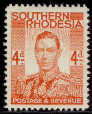 southern-rhodesia-gvi-sg43-4d-red-orange-nh-mint