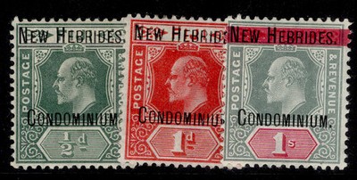 new-hebrides-edvii-sg1-3-1908-wmk-mult-crown-set-m-mint-cat-48