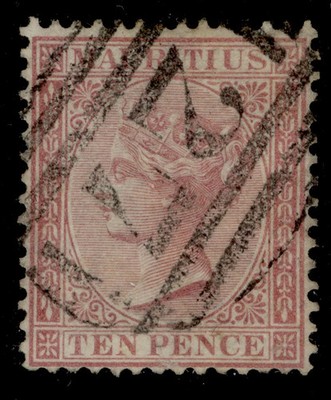 mauritius-qv-sg67-10d-maroon-used-cat-65
