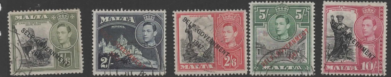 malta-sg244-8-1948-new-constitution-definitives-high-values-used