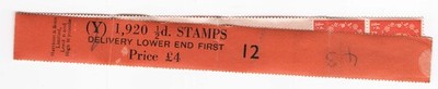 gb-1955-edward-wmk-1d-y1920-coil-leader-12-with-2-stamps-attached