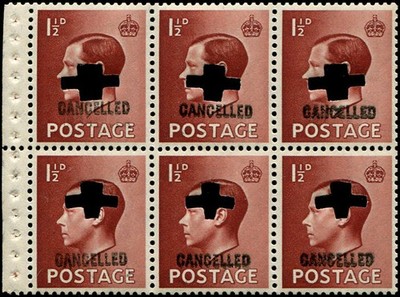 1936-1d-sg-459-wmk-inv-booklet-pane-of-six-ovpt-cancelled-type-33p