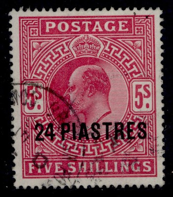 british-levant-edvii-sg12-24pi-on-5s-bright-carmine-fine-used-cat-65