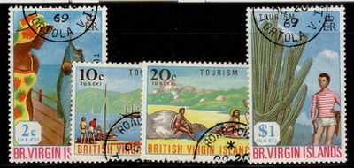 british-virgin-islands-qeii-sg236-239-1969-tourism-set-fine-used